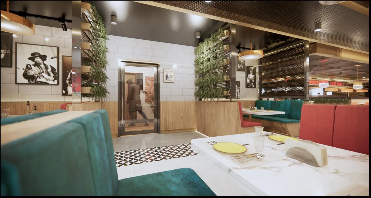 contemporary restaurant interior